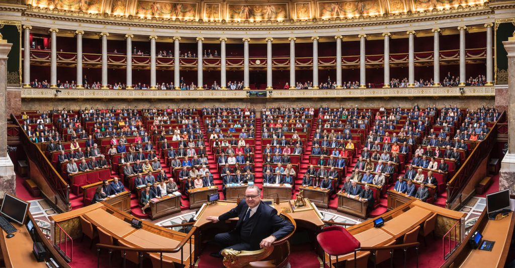 Vue de l'hémicycle lors de la loi d'accélération des enr